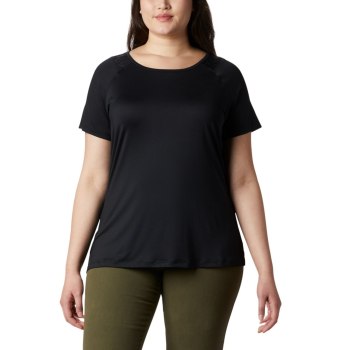 Columbia Peak To Point II Plus Size, Camiseta Negros Para Mujer | 238410-JPL